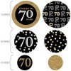 Big Dot of Happiness Adult 70th Birthday - Gold - Birthday Party Giant Circle Confetti - Party Decorations - Large Confetti 27 Count - 2 of 4