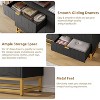 Acekool 6 Drawer Dresser with Gold Metal Legs, Modern Wide Chest for Bedroom or Living Room, 53.5 Inch - 4 of 4