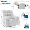 Rocking Recliner Chair for Adults, Upholstered Glider Rocker with Vibration Massage and Heat, Single Sofa for Living Room Bedroom - 3 of 4