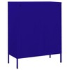 vidaXL Storage Cabinet Navy Blue 31.5"x13.8"x40" Steel - 4 of 4