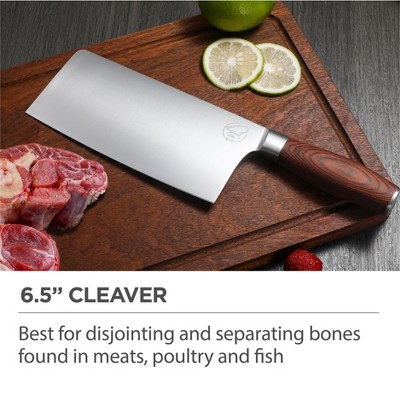Commercial Chef 6 Piece High Carbon Stainless Steel Knife Block Set