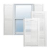 Plastic Development Group 14 x 63 Inch Exterior Vinyl Louvered Shutters, White - 4 of 4
