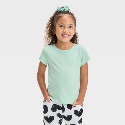 Toddler Girls' Solid Knit Short Sleeve T-Shirt - Cat & Jack™