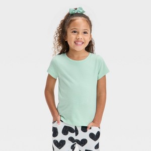 Toddler Girls' Solid Short Sleeve T-Shirt - Cat & Jack™ - 1 of 3