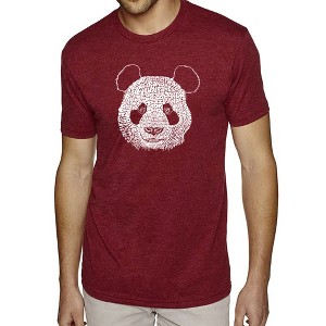 LA Pop Art Men's Premium Blend Word Art T-shirt - Panda - 1 of 4