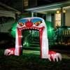 Angel Sar 8.9FT Halloween Inflatable Clown Archway, Scary Giant Clown Decor with LED Lights, Outdoor Yard Garden Party Decoration - 2 of 4