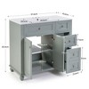 ORRD 36" Blue Grey Bathroom Vanity with Ceramic Sink, Solid Wood Frame, Soft-Close Drawers & Multi-Organizer Storage - 4 of 4