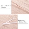 TackView 2pc Ruffle Duvet Cover Twin Size,Farmhouse Shabby Vintage Ruffled Bedding Set, Pink - 4 of 4