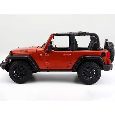 Car Model Maisto Jeep Wrangler Willys 1:18 Orange/Black SMALL GIFT!!!!!!!!! 