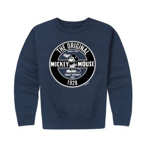 Boys' - Disney - Mickey Mouse Original Badge Graphic Long Sleeve Fleece Sweatshirt - 1 of 4