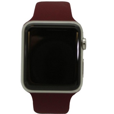 Olivia Pratt Burgundy Solid Silicone Apple Watch Band 42mm Target