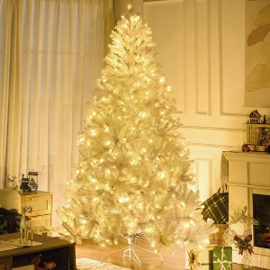 NicBex 6ft Prelit Artificial Christmas Tree with 638 Branch Tips, 220 LED Lights and Metal Stand for Indoor - 1 of 4