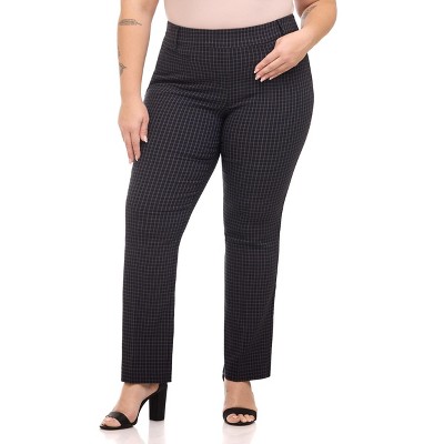 Rekucci Curvy Woman Ease into Comfort  Straight Pant with Tummy Control