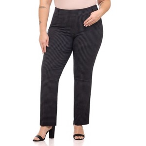 Rekucci Curvy Woman Ease into Comfort  Straight Pant with Tummy Control - 1 of 4