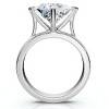 Pompeii3 Certified 3Ct Princess Cut Diamond Solitaire Engagement Ring 14k or Pt Lab Created - 2 of 4