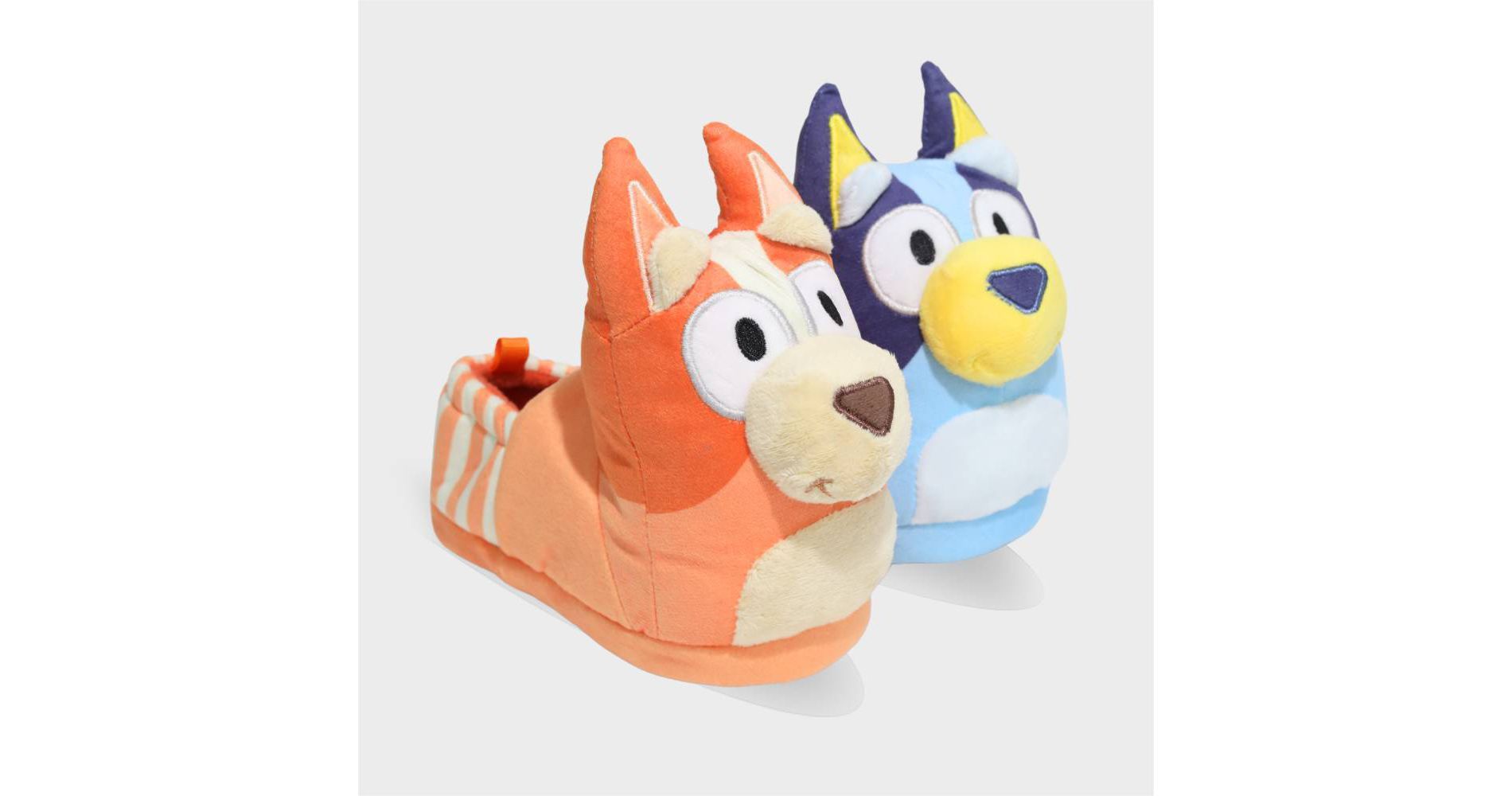 Bluey & Bingo 3D Head Slippers - Blue/Orange