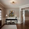 LLHZSY 6-Light 25 3/5" Dandelion Firework Crystal Flush Mount Ceiling Lights Fixture-Gold - 4 of 4