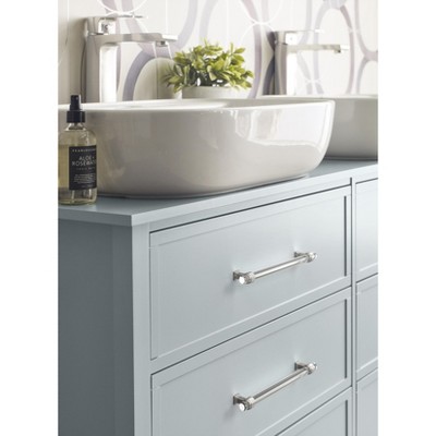 8" Clear and Polished Chrome Modern Bar Pull