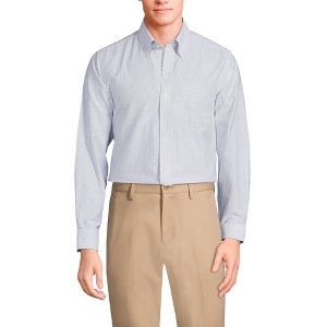 Lands' End Men's Traditional Fit Solid No Iron Supima Oxford Dress Shirt - 1 of 4