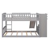 TiramisuBest Twin Bunk Bed with Drawers & Slide, Gray, Solid Wood, 94x90x50 inches, 184 lbs - 4 of 4