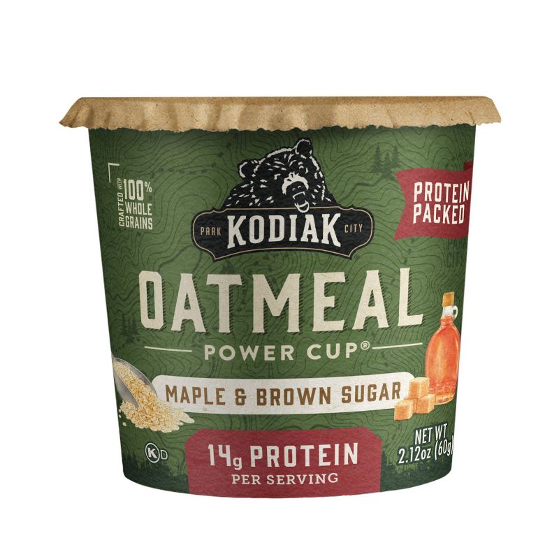Kodiak Cakes Protein-Packed Single-Serve Oatmeal Cup Maple &#38; Brown Sugar - 2.12oz, 1 of 10