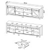 Sapphtopaz Farmhouse TV Stand for TVs Up to 80" with 2 Sliding Doors Distressed Pine Storage Cabinet with 2 Drawers,TV Stands for Living Room - 4 of 4