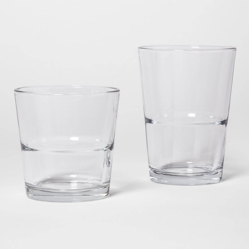 12pc Glass Tall and Short Tumbler Set - Threshold&#8482;, 1 of 2