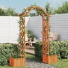 VidaXL Garden Arch with Planters, Arch Trellis, Wooden Pergola, for Climbing Plants Weddings Parties - 2 of 4