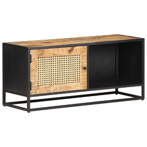 vidaXL TV Cabinet Natural Mango Wood Solid Build Medium TV Cabinet - 1 of 2