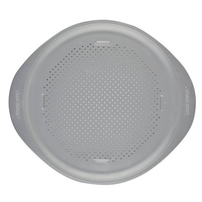 Gray Nonstick Steel Baking Sheet and Pizza Crisper Pan Set