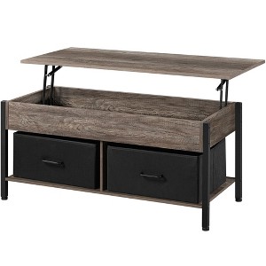 Yaheetech Lift Top Coffee Table with Hidden Compartment, Separated Open Shelves and 2 Fabric Storage Baskets For Living Room - 1 of 4