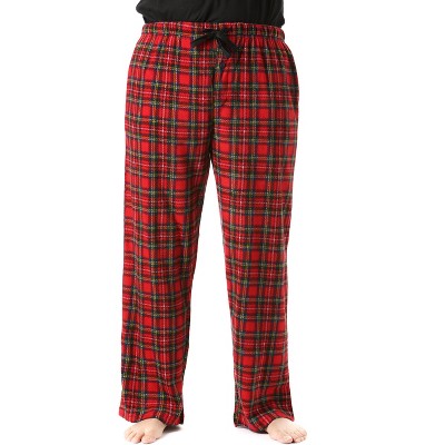 #followme Men's Microfleece Pajamas - Plaid Pajama Pants for Men - Lounge & Sleep PJ Bottoms