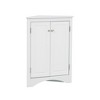 Vatros Triangle Bathroom Storage Cabinet with Adjustable Shelves Freestanding Floor Cabinet - 4 of 4