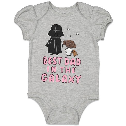 Star Wars Baby Girls Short Sleeve Bodysuit Newborn To Infant : Target