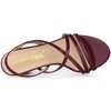 Allegra K Women's Open Toe Strappy Slingback Chunky Heels Slide Sandals - 4 of 4