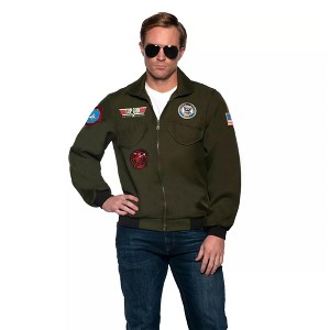 Navy Top Gun Pilot Jacket Adult Costume - 1 of 4