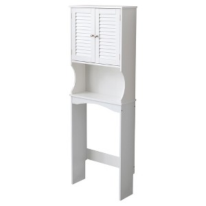 VANIRROR Over The Toilet Storage Cabinet, Bathroom Shelf Over Toilet, Bathroom Storage Cabinet Organizer, White - 1 of 2