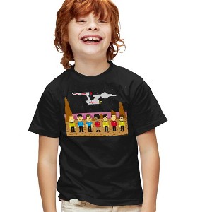 Boys' Star Trek Tos Trexel Crew T-Shirt Black Medium - 1 of 4