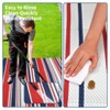 Striped Outdoor Plastic Straw Rug – Waterproof Camping Mat with Rubber Backing for RV, Patio, Picnic & Backyard - 4 of 4