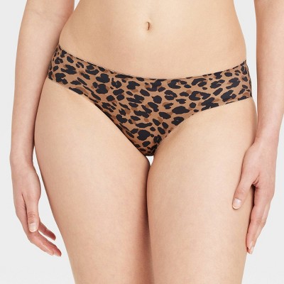 Women's Luxury Collection Leopard Print Bonded Microfiber Bikini Underwear - Auden™ Dark Brown XL