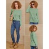 Women's Long Sleeve T-Shirt Stretch Breathable Basic Top Casual Workout Solid Color Crewneck Tee Fall Spring Fashion 2025 - 2 of 3