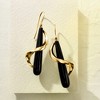 Ross-Simons Elongated Black Onyx Teardrop Spiral Earrings in 14kt Yellow Gold - 4 of 4