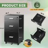 File Cabinet 3-Drawer Rolling Wood Cabinet for Home Office with Lock, Fits Letter/A4 Size - 3 of 4