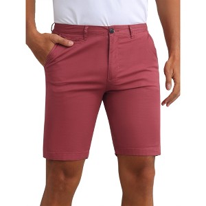 INSPIRE CHIC Men's Flat Front Lightweight Summer Business Formal Shorts with Pocket - 1 of 4