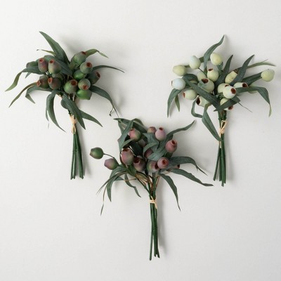 Sullivans Artificial 16" Berry Pod Bush Set of 3