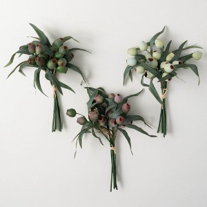 Sullivans Artificial 16" Berry Pod Bush Set of 3 - 1 of 4