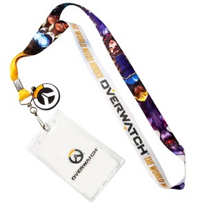Surreal Entertainment OFFICIAL Overwatch Lanyard | Feat. D. Va & More | Includes ID Holder & Logo Coin - 1 of 4