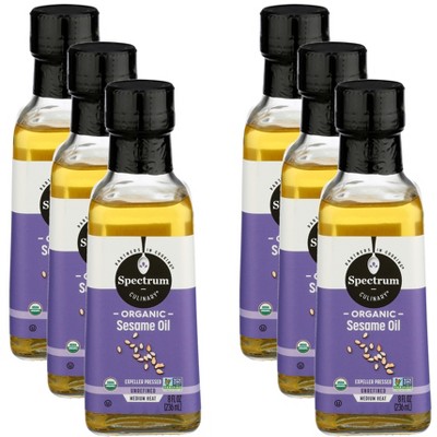 Spectrum Unrefined Sesame Oil - Case of 6 - 8 oz