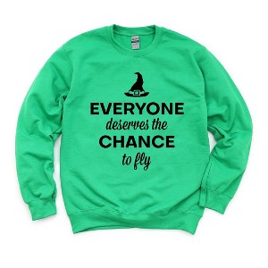 Simply Sage Market Women's Graphic Sweatshirt Deserve A Chance To Fly - 1 of 4
