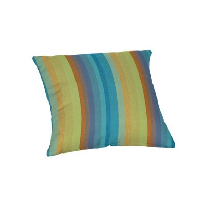 Casual Cushion Patterned Sunbrella Fabric 1-Piece Indoor/Outdoor Square Throw Pillow,15"W x 15"L